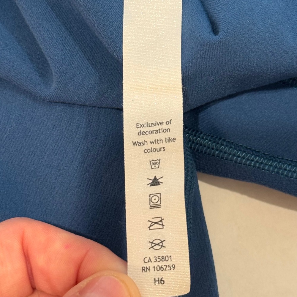 Lululemon Align Biker Shorts Womens 0 Teal Blue Nulu High Rise 6" Inseam Yoga - Picture 4 of 8